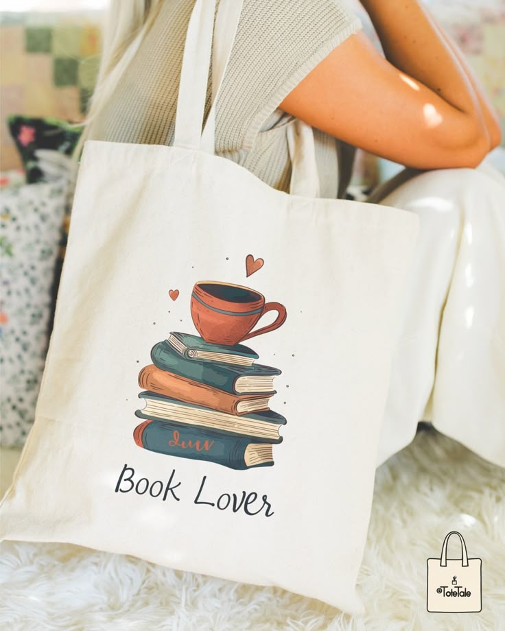 Book Lover Tote Bag