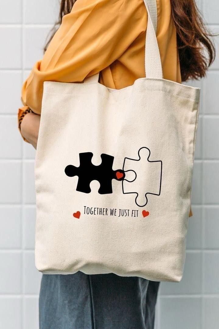 Together We Just Fit Tote Bag