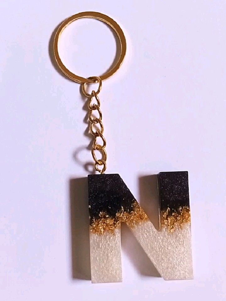 Resin Personal Name Alphabet Keychain